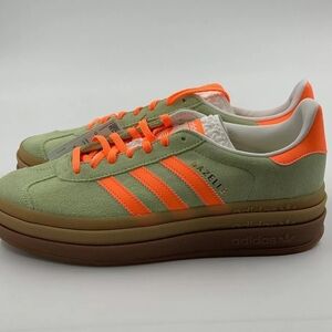 Adidas Samba Bold Green and Orange Sneakers